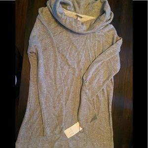 Women's Grey Cowl Neck Sparkly Tunic